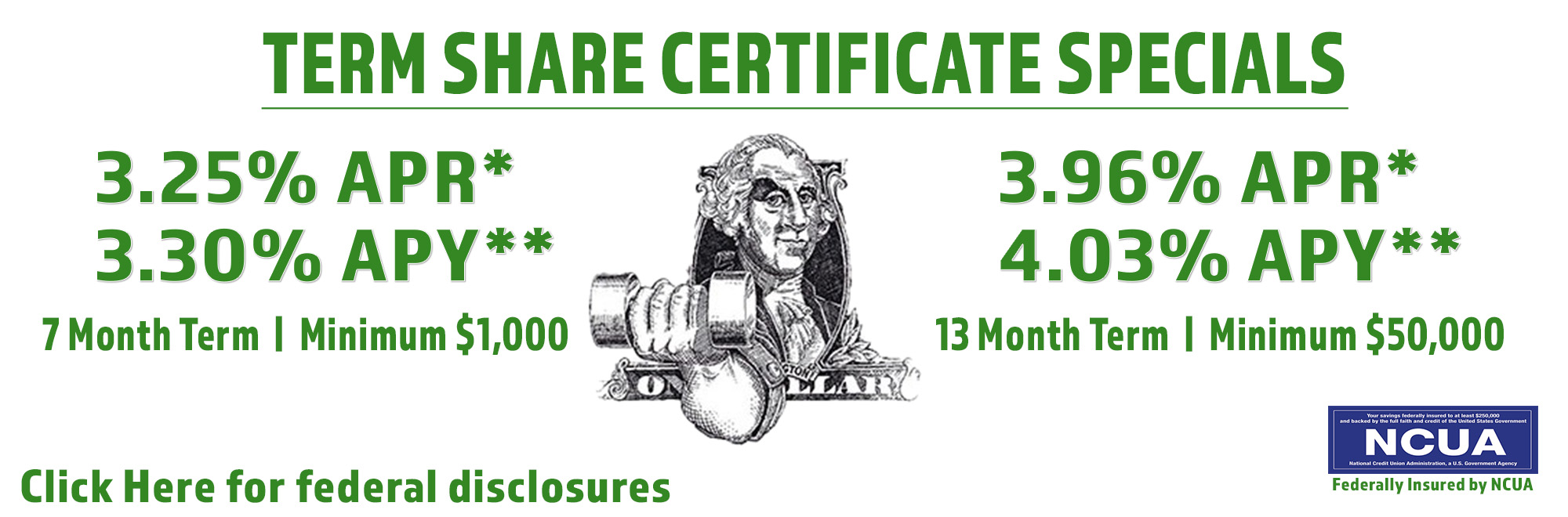 Term Share Certificate Specials
